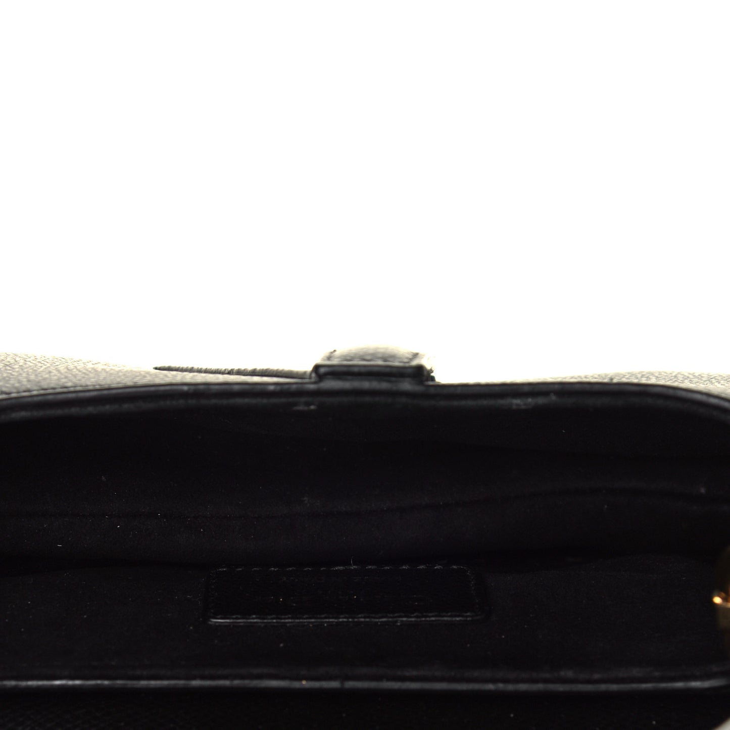 Grained Calfskin Mini Saddle Bag Black
