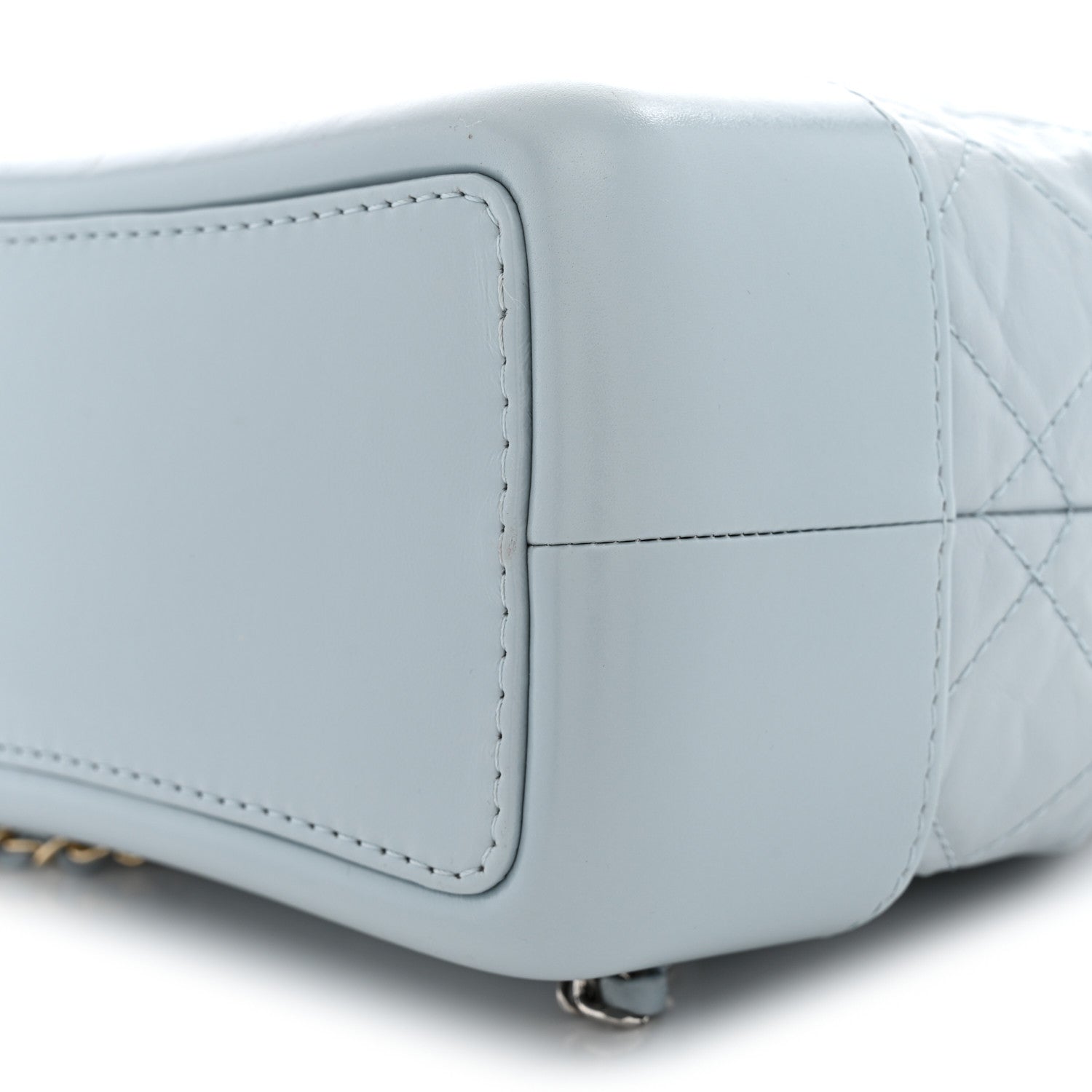 Chanel Aged Calfskin Quilted Small Gabrielle Backpack Light Blue 9 of 10