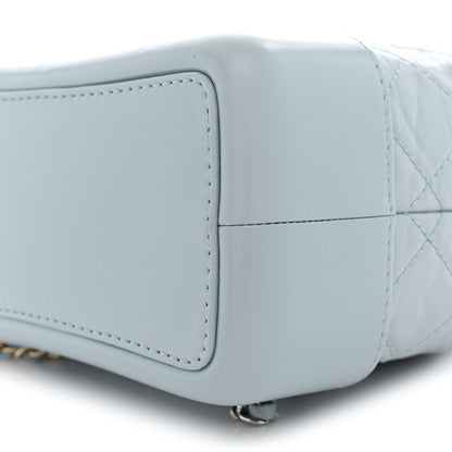 Chanel Aged Calfskin Quilted Small Gabrielle Backpack Light Blue 9 of 10