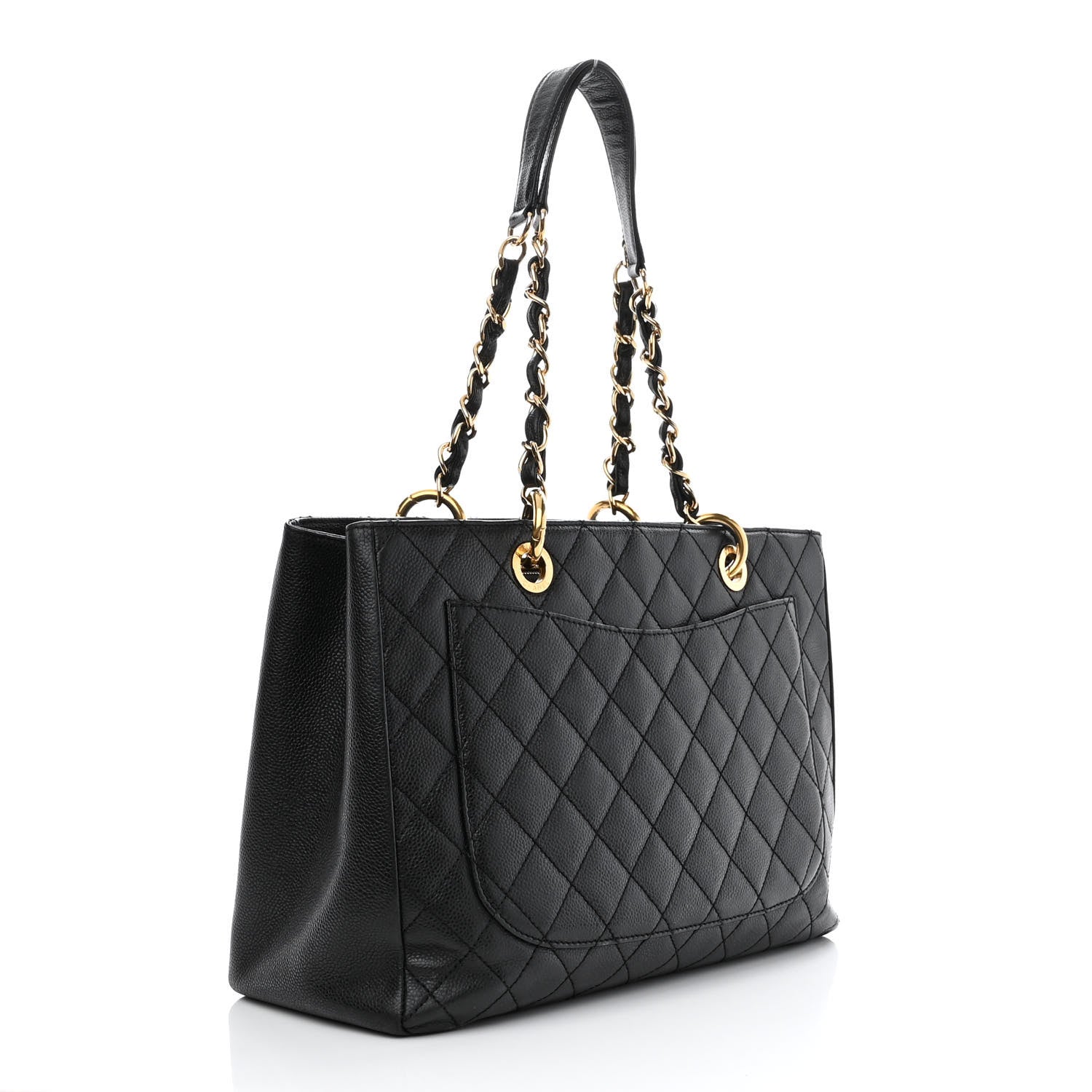 Chanel Caviar Quilted Grand Shopping Tote GST Black 3 of 10