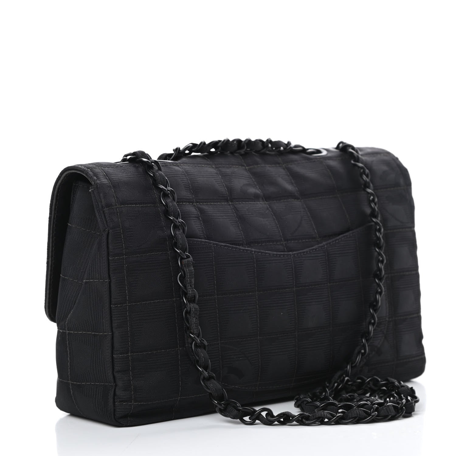 Chanel Nylon Medium Travel Flap Black 3 of 13