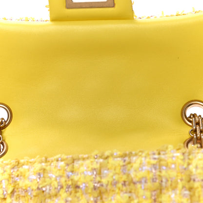 Chanel Tweed Quilted 2.55 Reissue Mini Flap Yellow 11 of 11