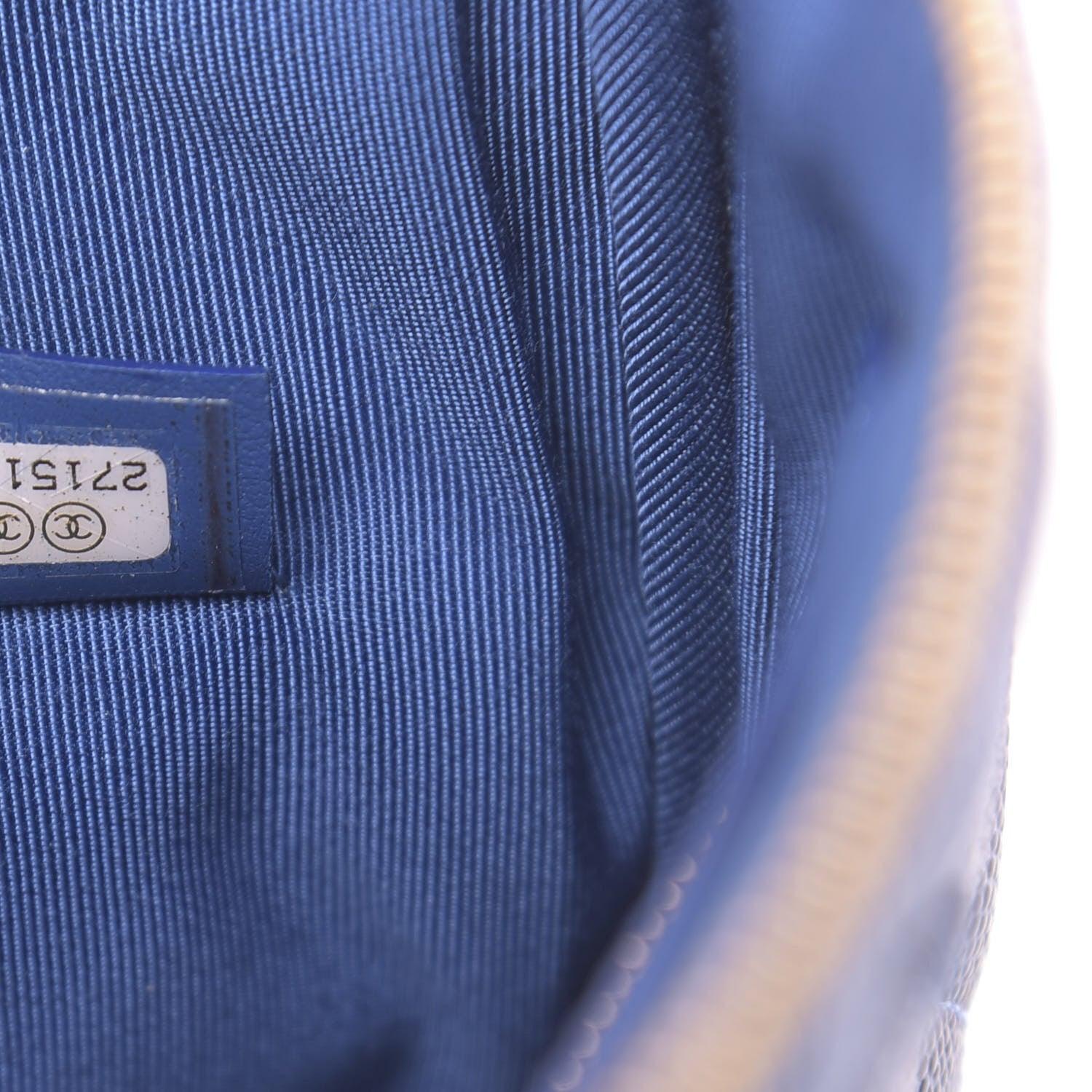 Chanel Caviar Ombre Medium Cosmetic Case Blue 7 of 7