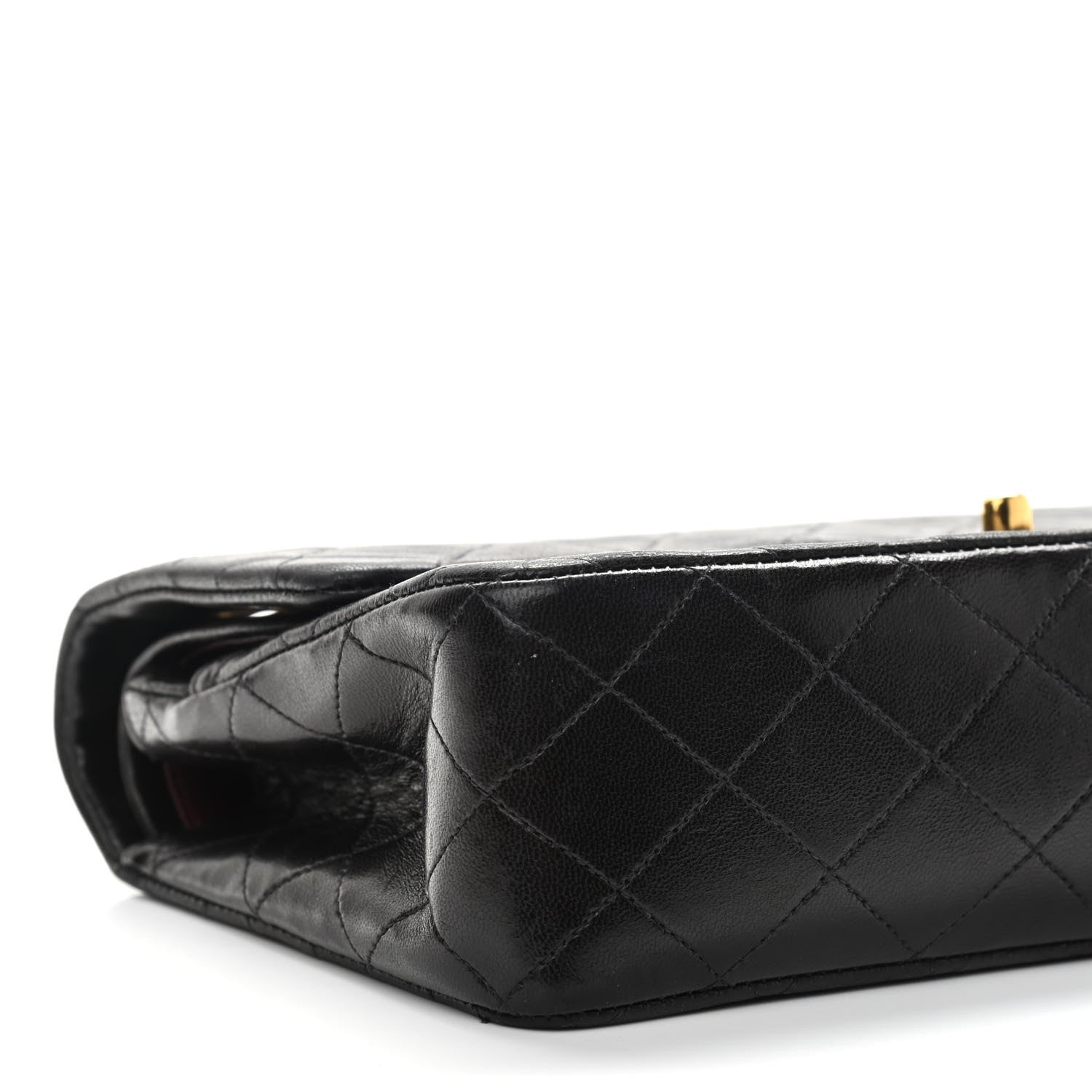 Chanel Lambskin Quilted Medium Double Flap Black 8 of 14