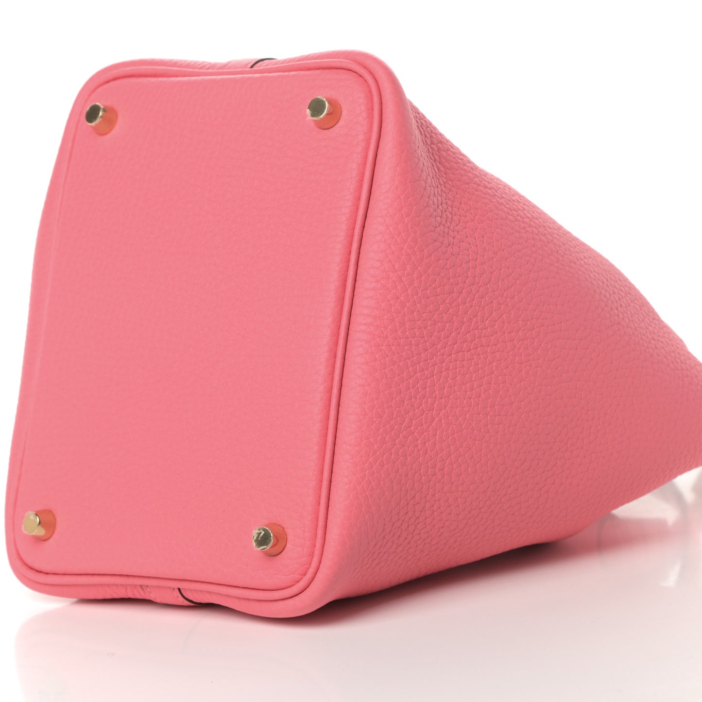 Taurillon Clemence Matte Alligator Picotin Lock Touch 18 PM Rose Azalee