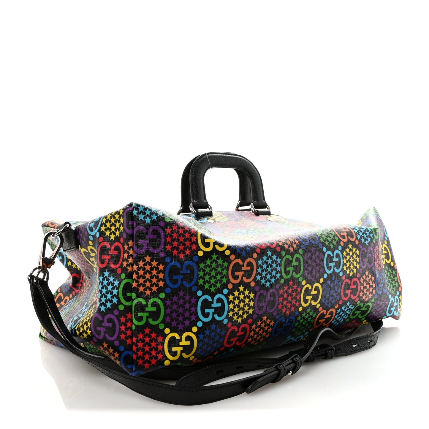GG Supreme Monogram Psychedelic Duffle Backpack Black Multicolor