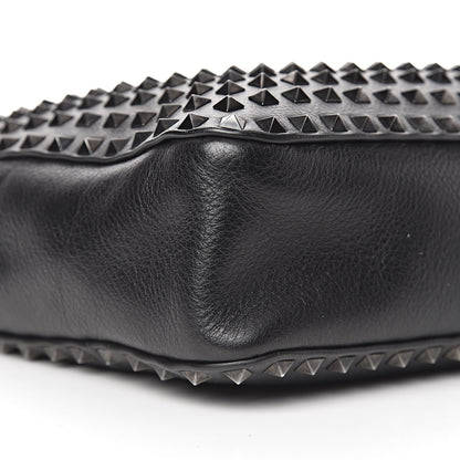 Valentino Garavani Calfskin Rockstud All Over Flip-Lock Messenger Bag Black 8 of 10