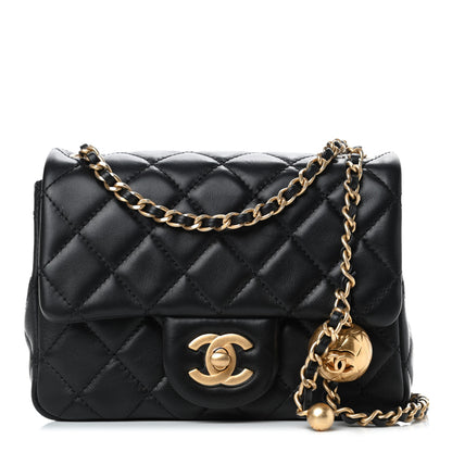 Chanel Lambskin Quilted Mini Pearl Crush Flap Black 1 of 4