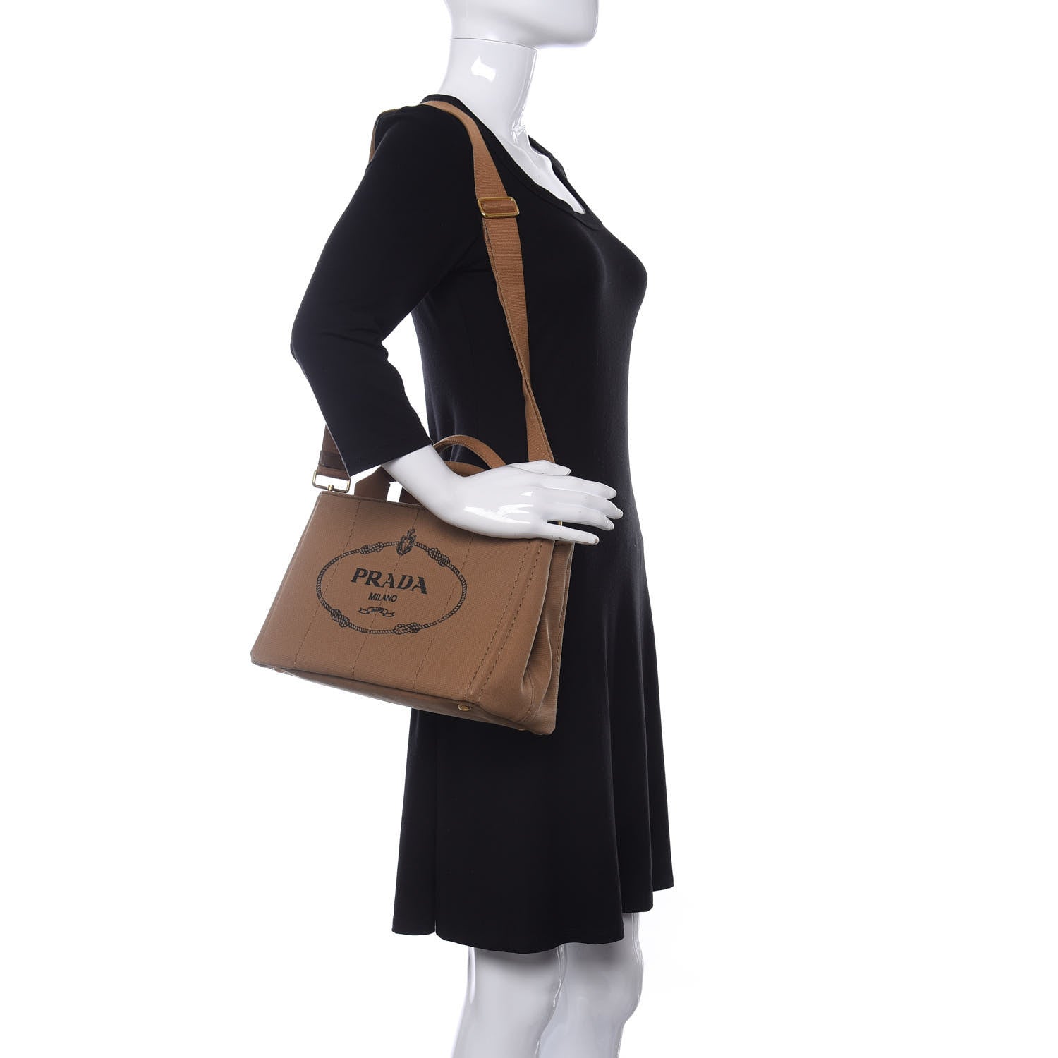 Prada Canapa Small Logo Tote Tabacco 2 of 13