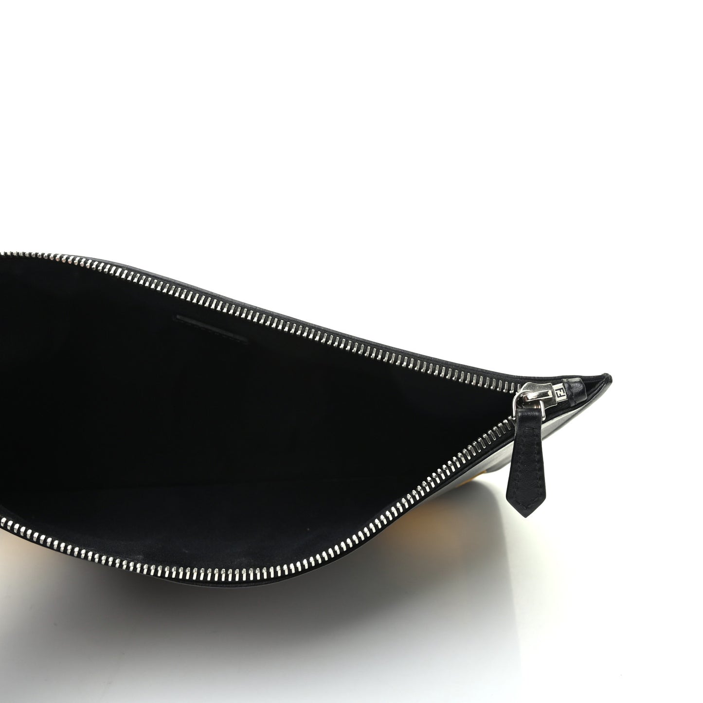 Vitello Century Monster Eyes Inlay Pouch Black Giallo