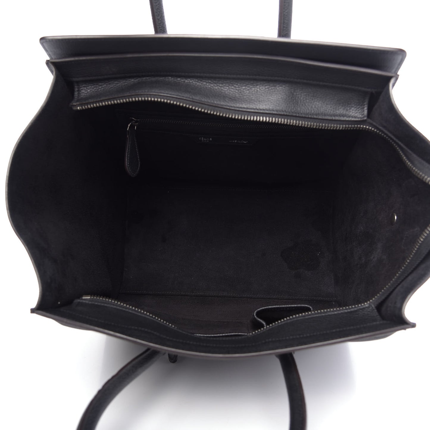 Drummed Calfskin Mini Luggage Black