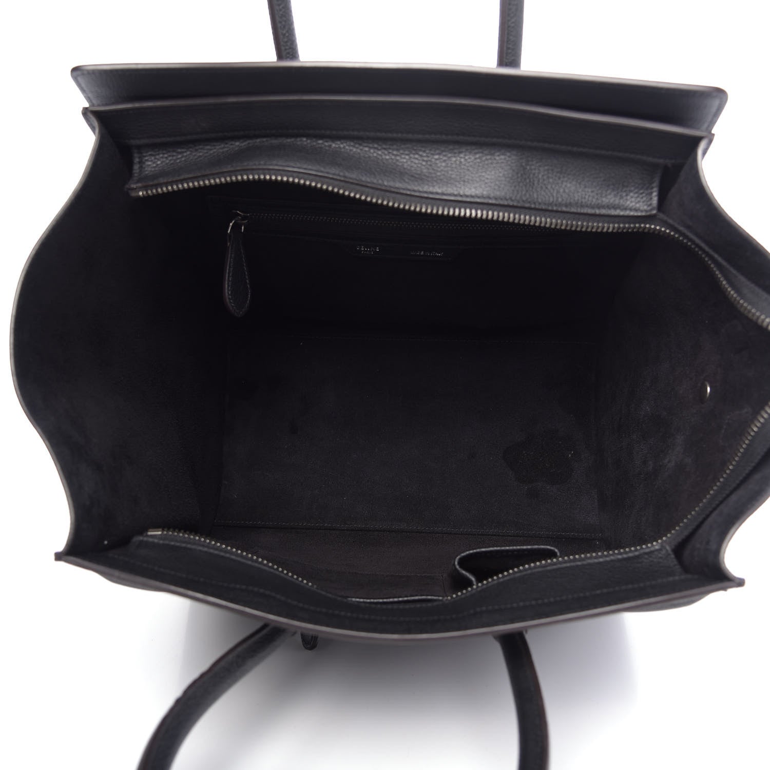 Celine Drummed Calfskin Mini Luggage Black 5 of 15