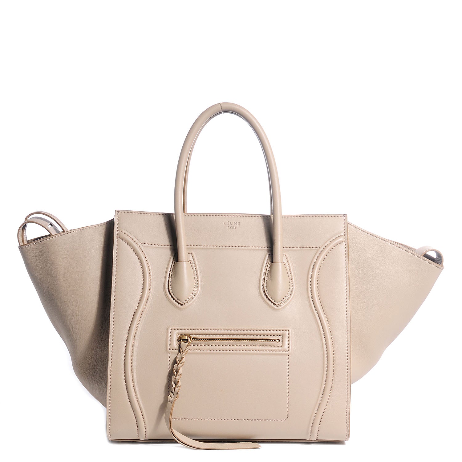 Celine Supple Calfskin Medium Phantom Luggage Beige 1 of 8