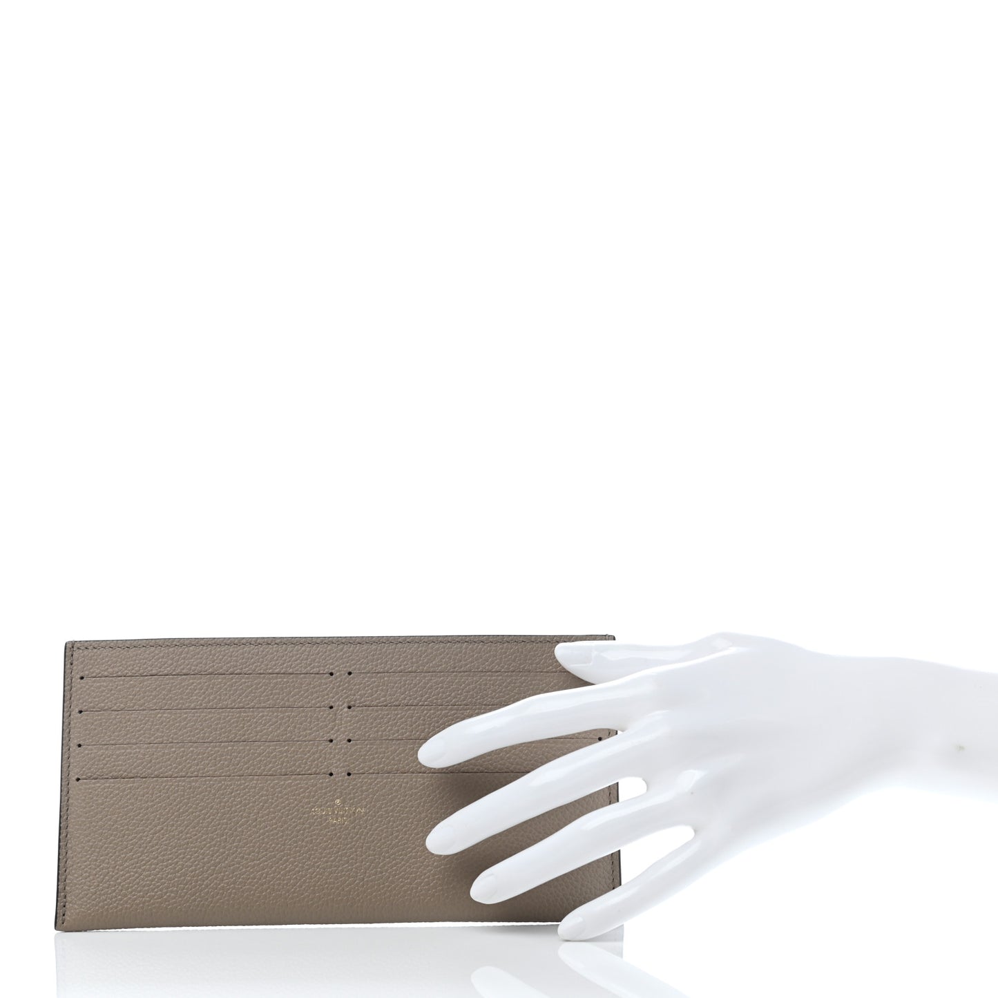 Calfskin Felicie Chain Wallet Card Holder Insert Tourterelle