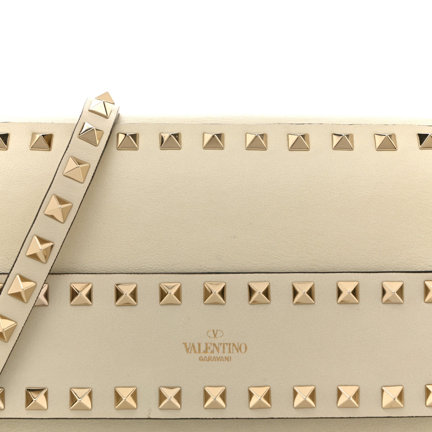 Valentino Garavani Vitello Small Rockstud Flap Crossbody Bag Light Ivory 7 of 11
