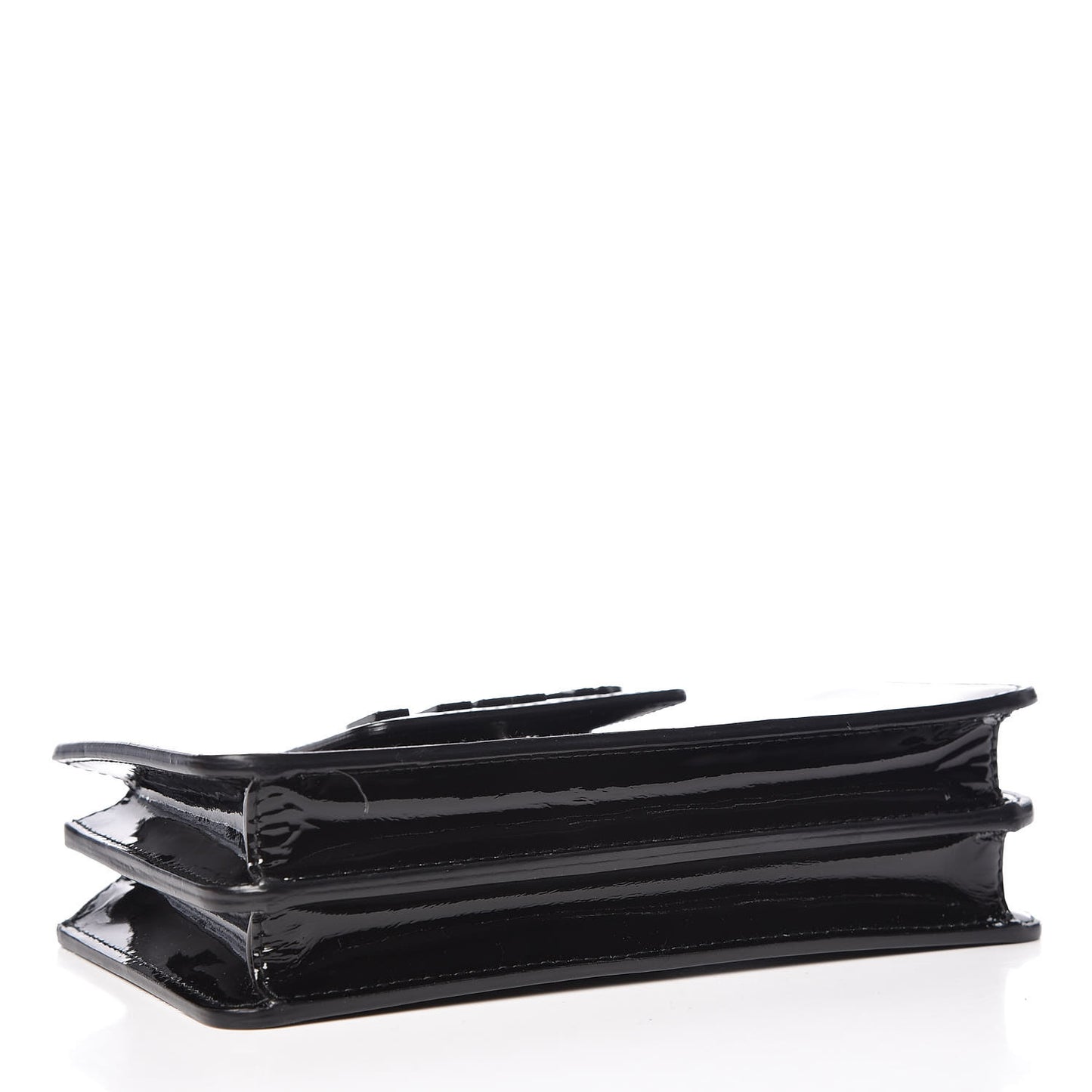 Vernice Crystal Logo Mini Crossbody Black