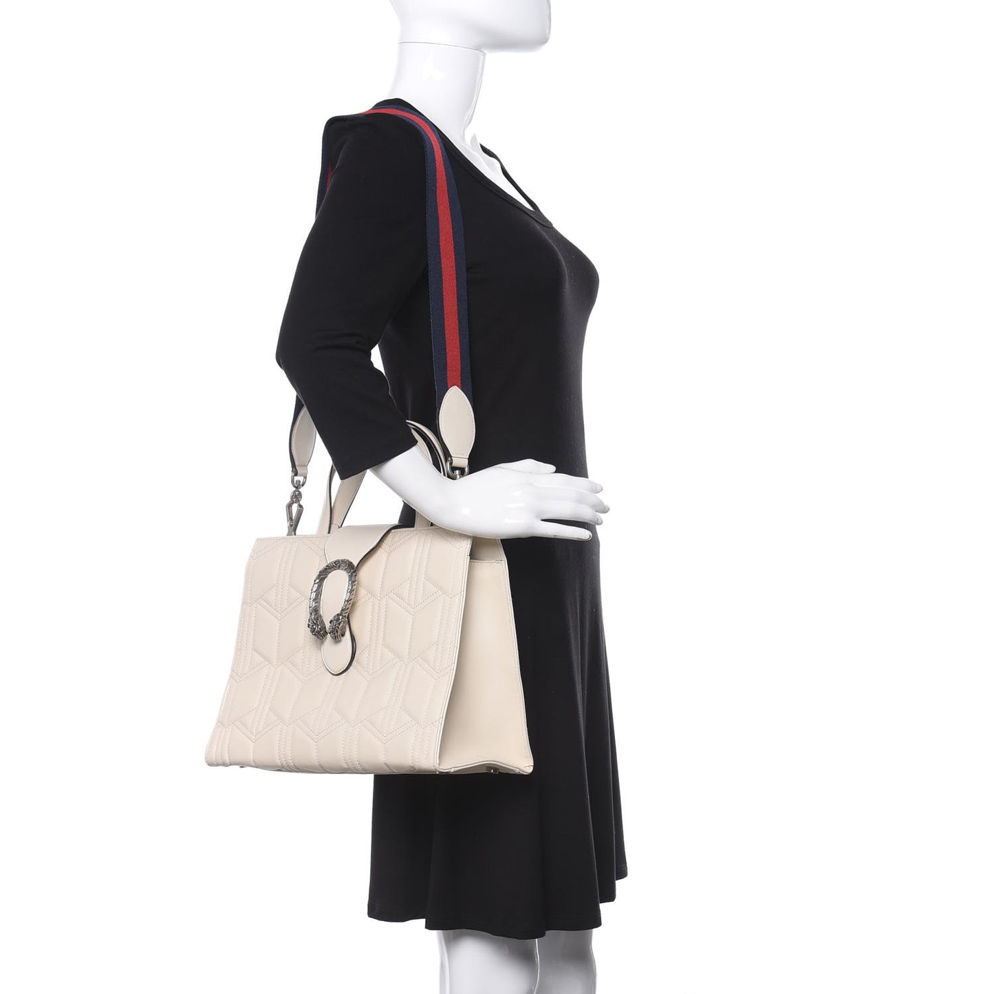 Cafskin Web Quilted Large Dionysus Tote Bag White