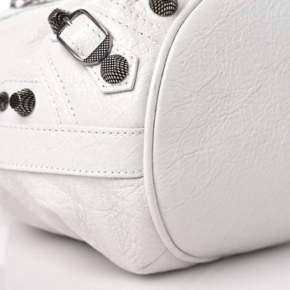 Balenciaga Agneau Arena Le Cagole Bucket Bag XS Optic White 9 of 11