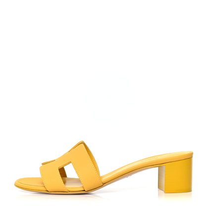 Hermes Epsom Oasis Sandals 37 Jaune Sable 1 of 8
