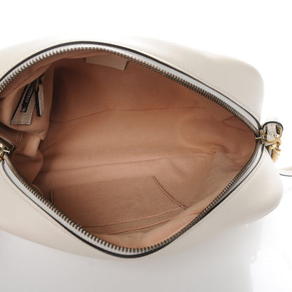 Gucci Calfskin Matelasse Medium GG Marmont Chain Shoulder Bag Mystic White 5 of 9