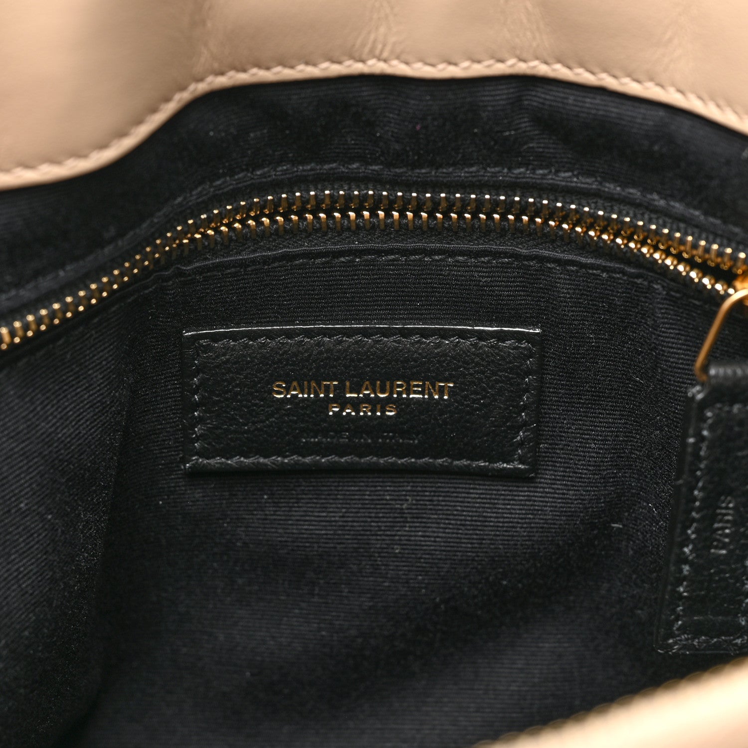 Saint Laurent Calfskin Y Quilted Monogram Medium Loulou Chain Satchel Dark Beige 8 of 10