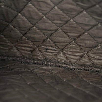 Chanel Cracked Metallic Calfskin Quilted Large Boy Cosmetic Case Silver 14 of 17