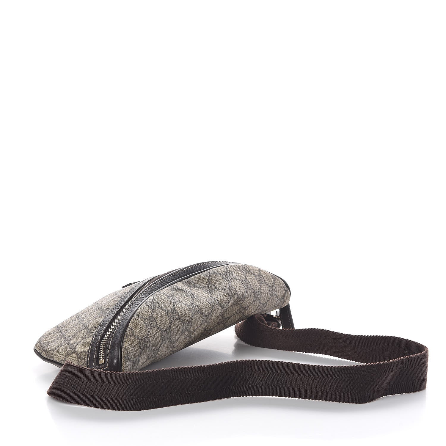 Gucci GG Supreme Monogram Belt Bag Dark Brown 3 of 10