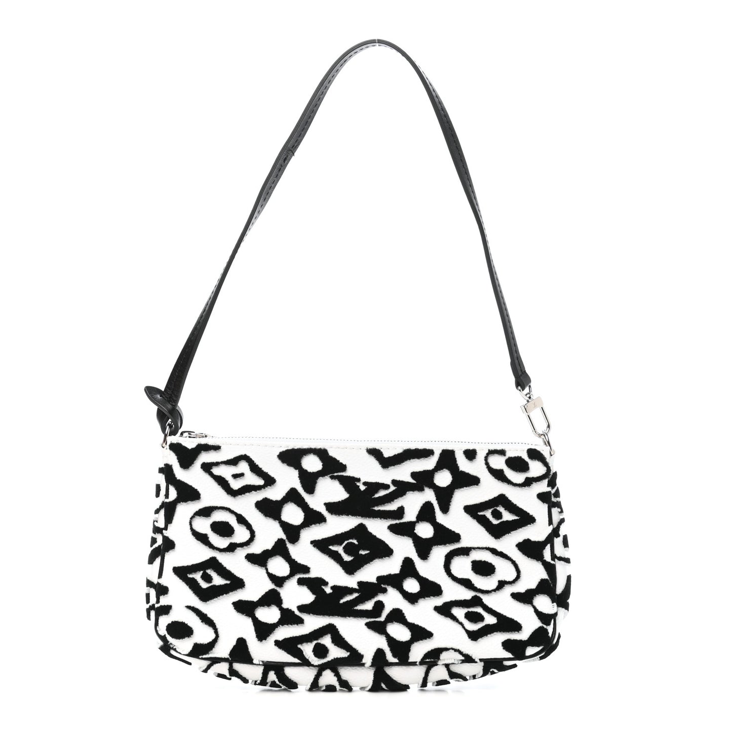 X UF Tufted Monogram Pochette Accessories White Black