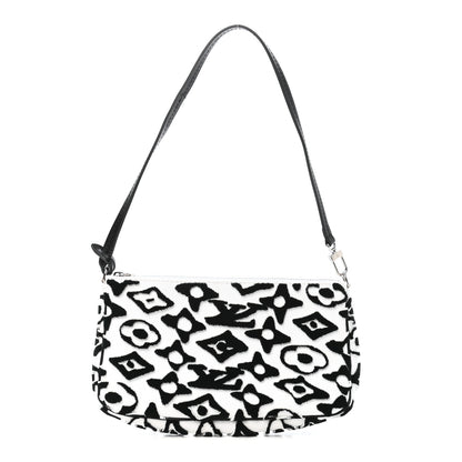 Louis Vuitton X UF Tufted Monogram Pochette Accessories White Black 1 of 8
