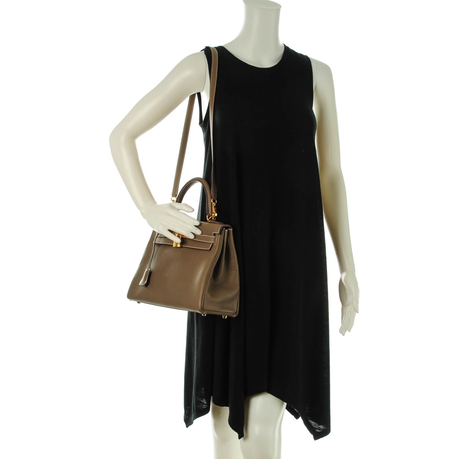 Hermes Taurillon Clemence Kelly Retourne 28 Etoupe 2 of 39