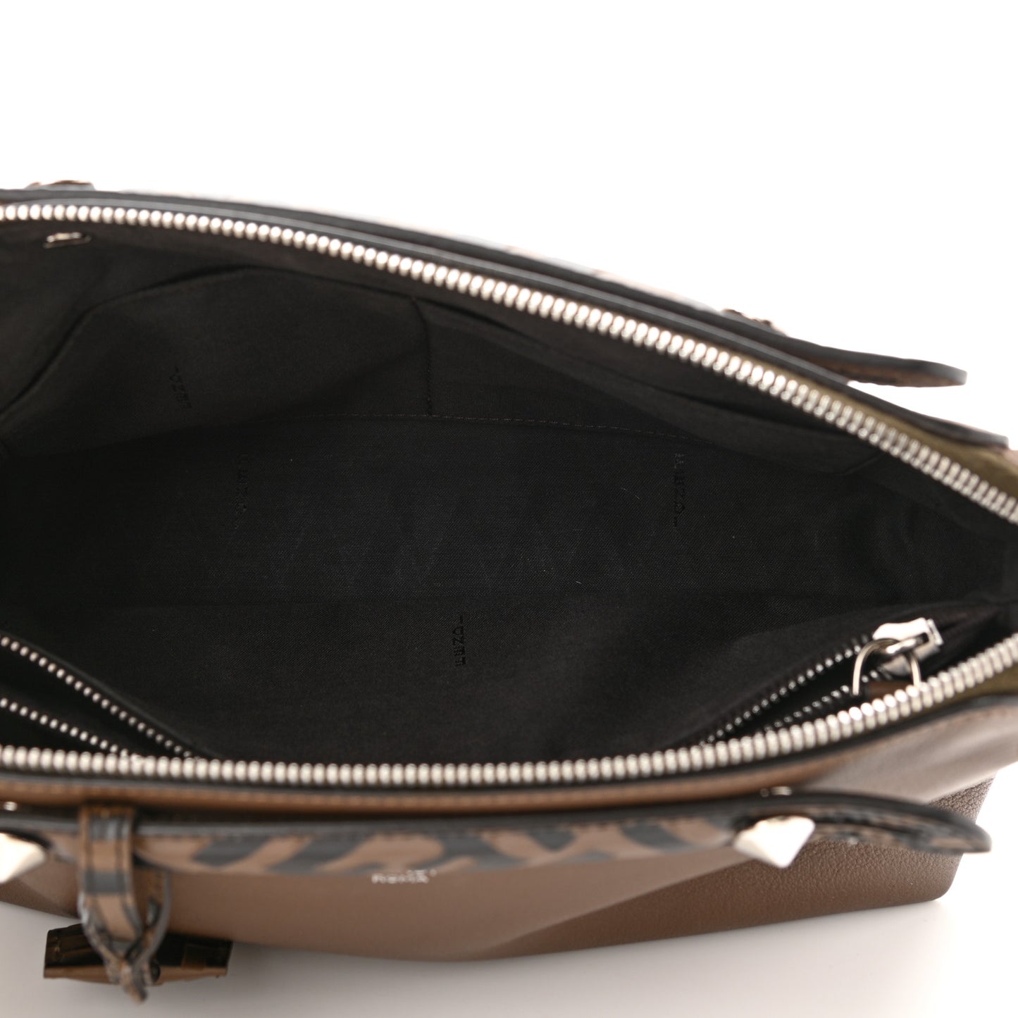 Vitello Dolce Bi-Color FF 1974 Embossed Medium By The Way Boston Bag Maya Black