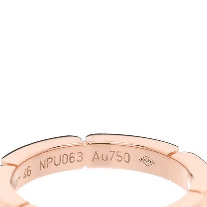 Cartier 18K Pink Gold Diamond Maillon Panthere Wedding Band Ring 46 3.75 5 of 5