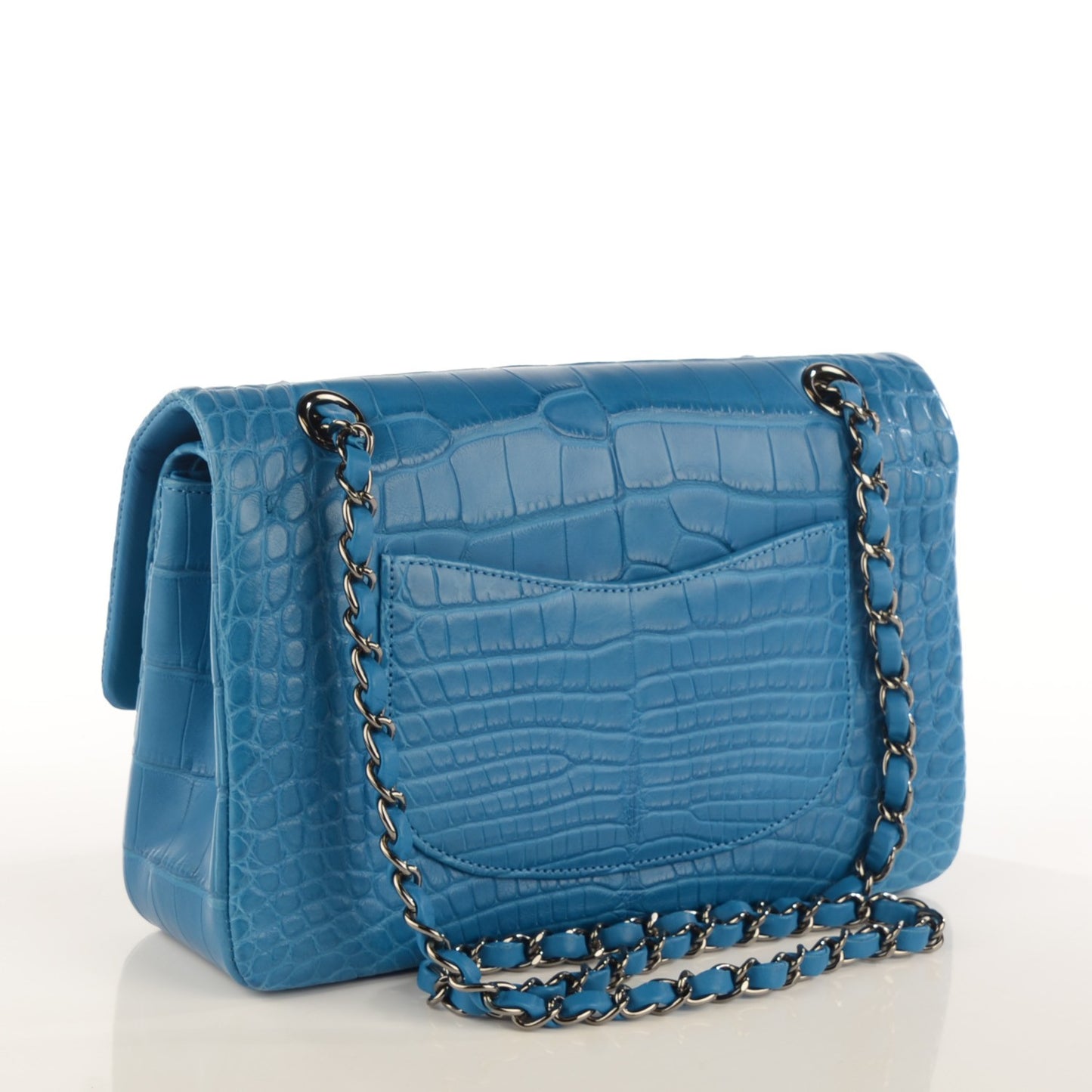 Alligator Medium Double Flap Blue
