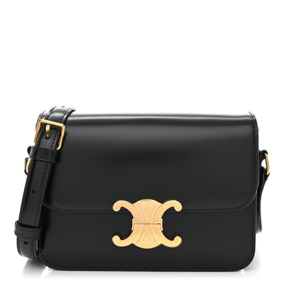 Celine Shiny Calfskin Teen Triomphe Black 1 of 11