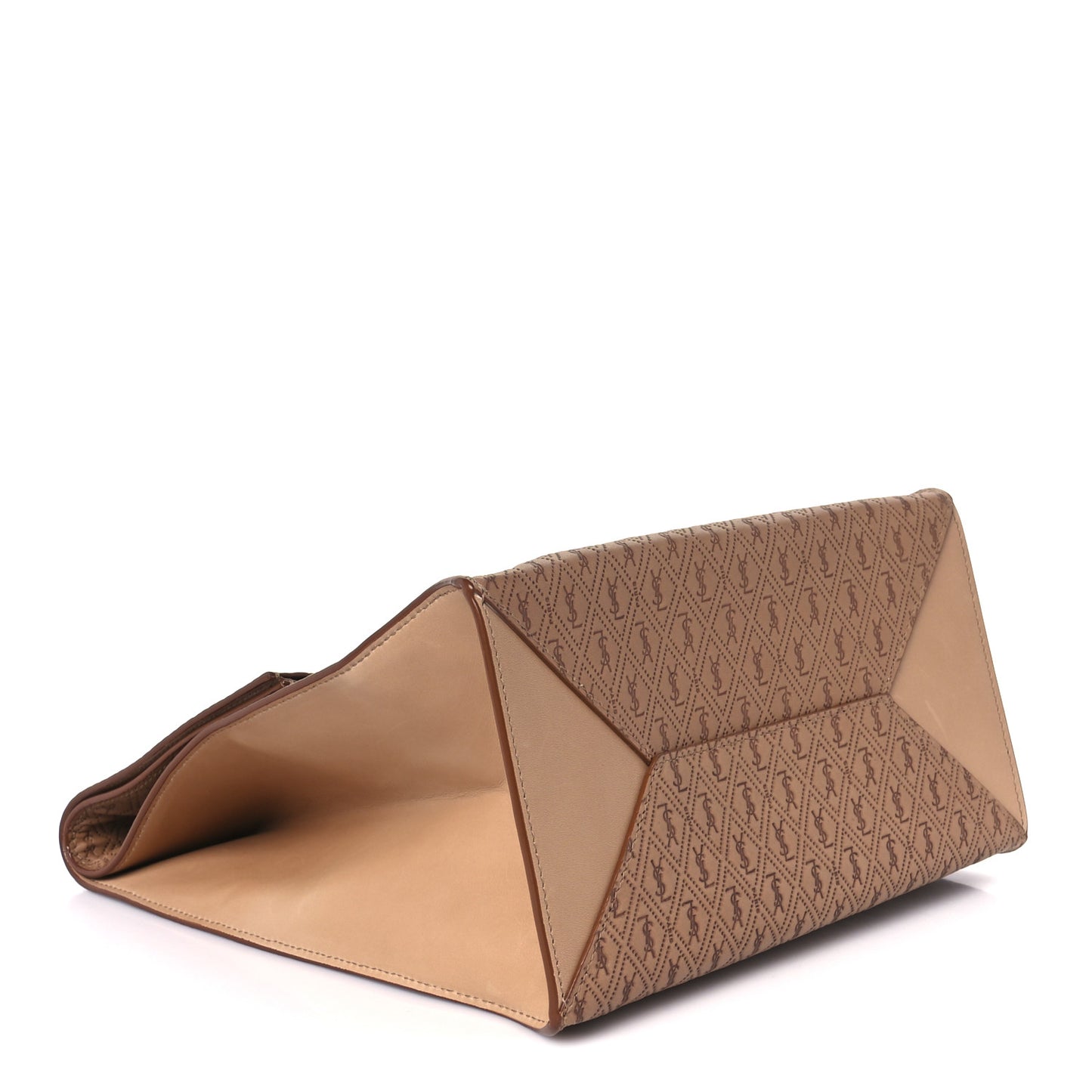 Calfskin Monogram Deli Paper Bag Vintage Beige