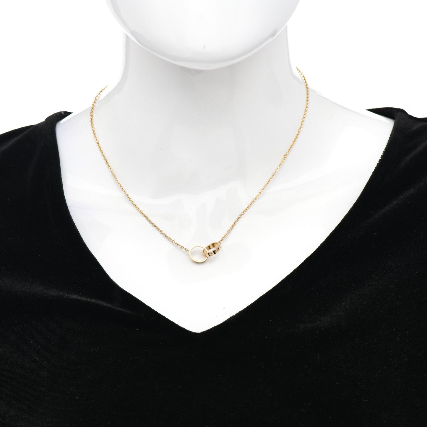 18K Yellow Gold Interlocking LOVE Necklace