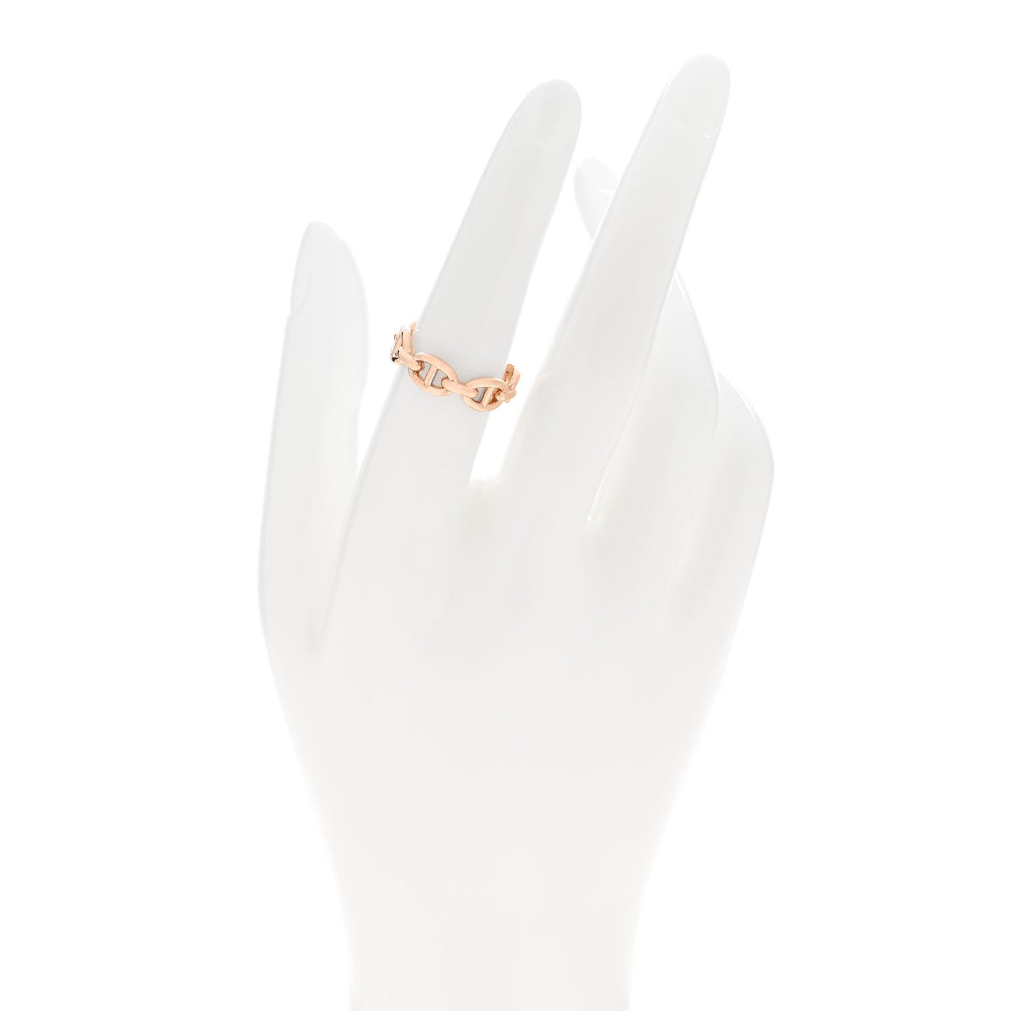 18K Rose Gold PM Chaine d'Ancre Enchainee Ring 53 6.5