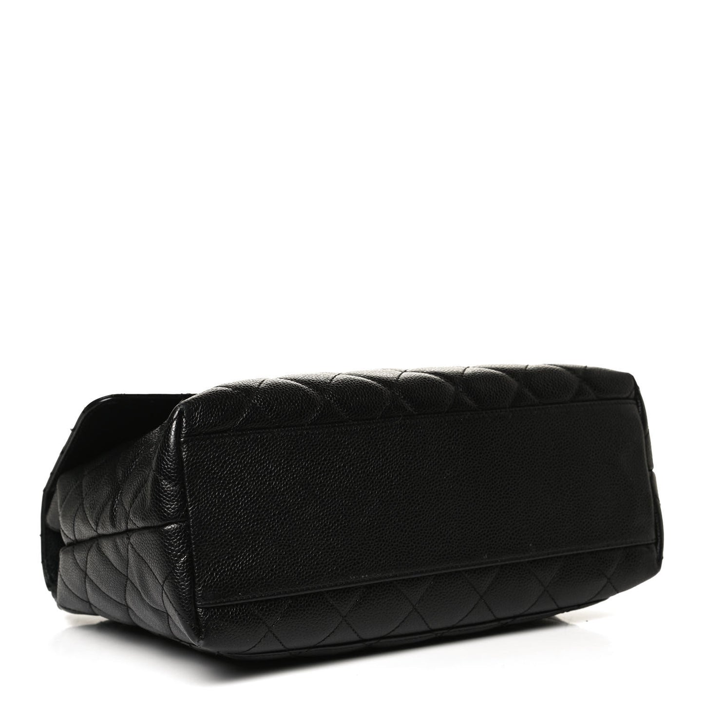 Caviar Quilted Jumbo Kelly Flap Black
