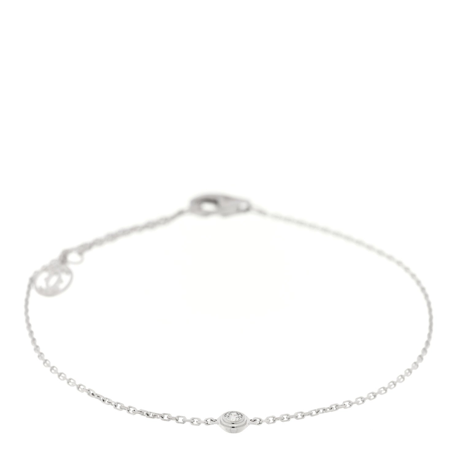 Cartier 18K White Gold Diamond XS D'Amour Bracelet 1 of 3