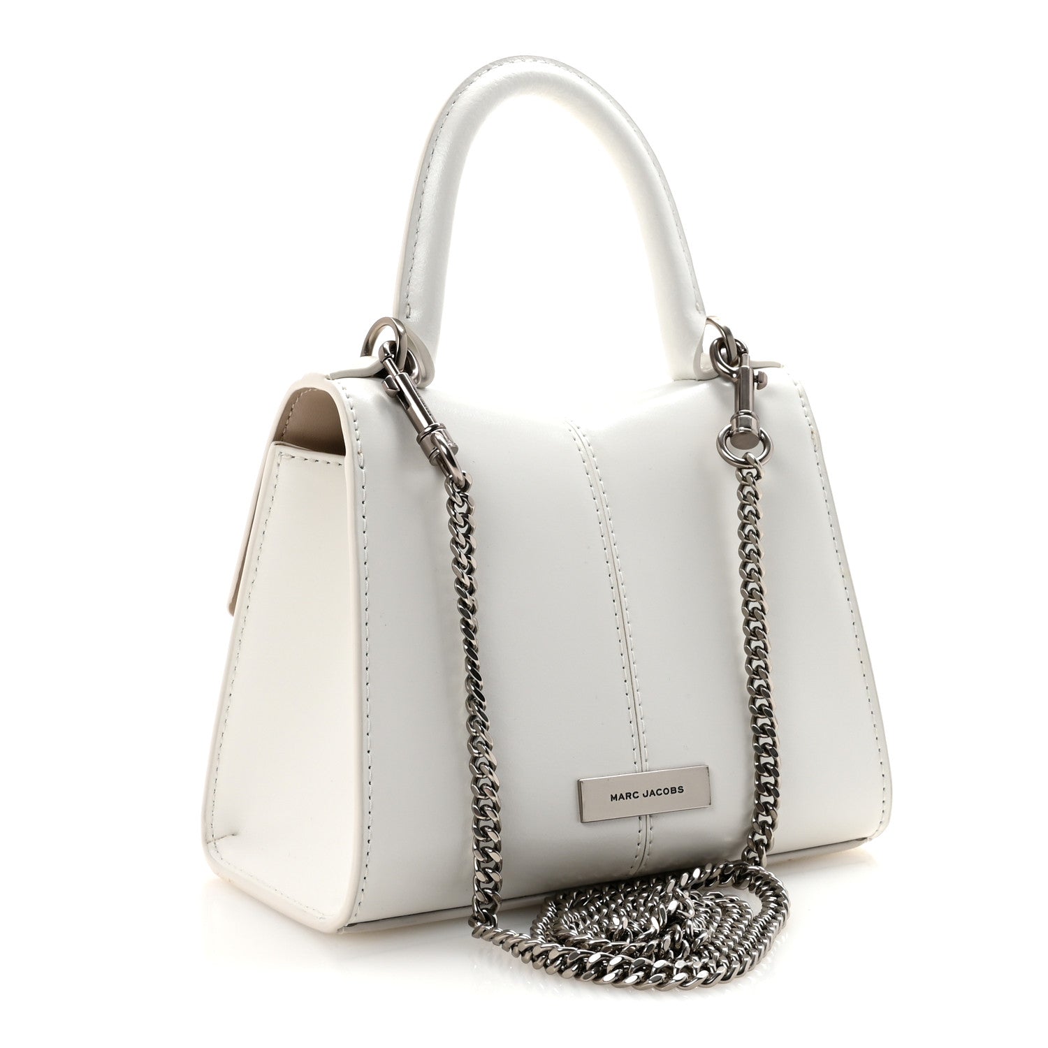 Marc Jacobs Calfskin The St Marc Mini Top Handle Bag White 3 of 9