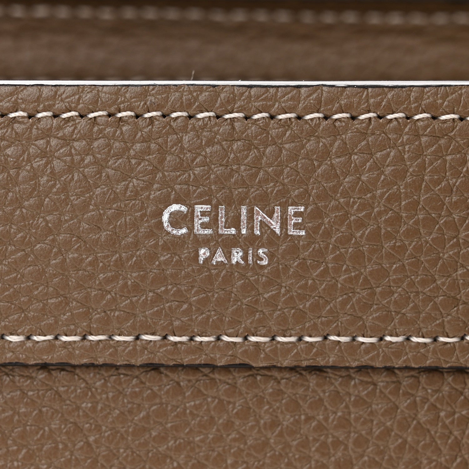 Celine Drummed Calfskin Nano Luggage Souris 6 of 11