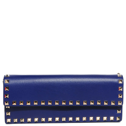 Valentino Garavani Nappa Rockstud Bangle Clutch Blue China 1 of 8