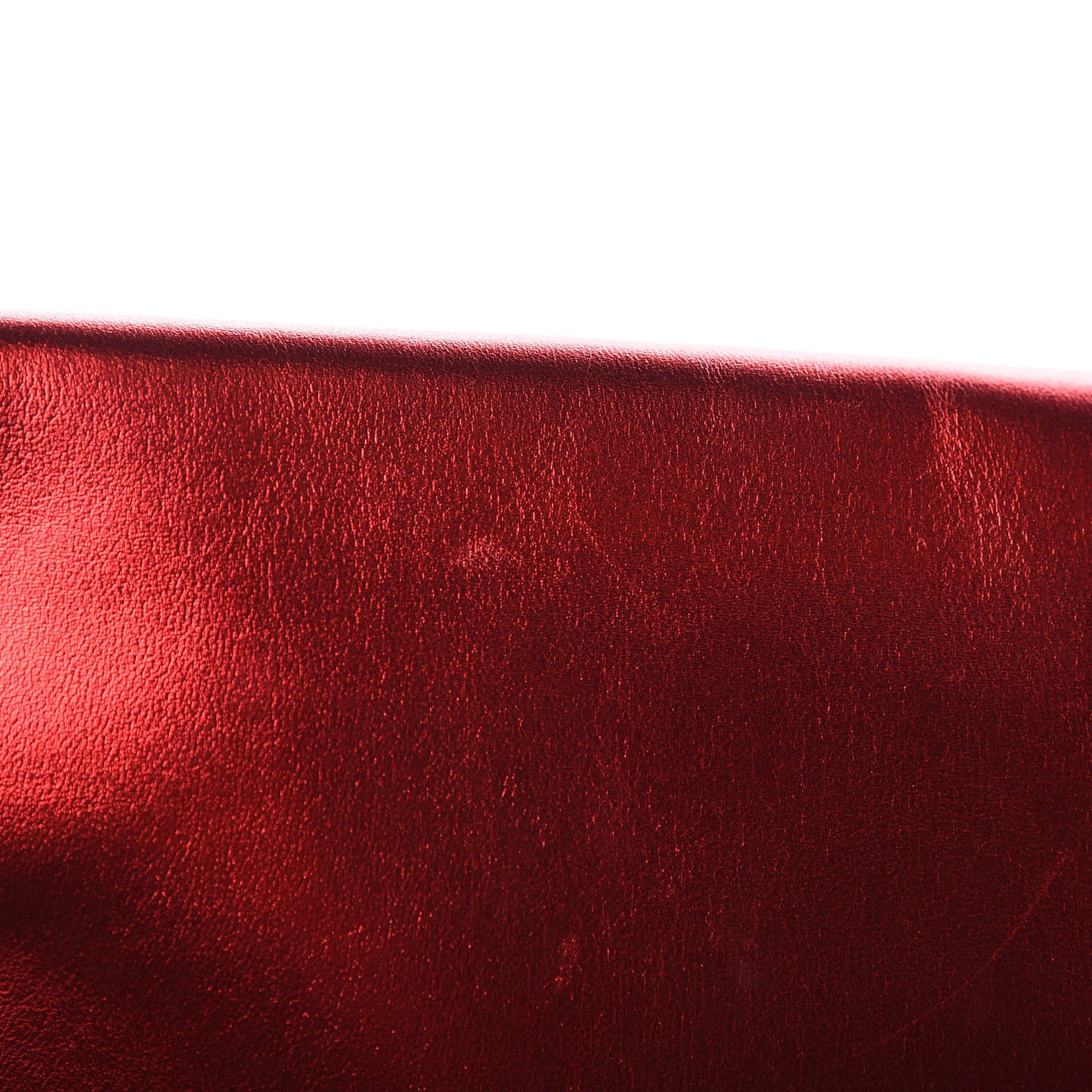 Metallic Smooth Calfskin Letters Fold-Over Clutch Red Fuchsia