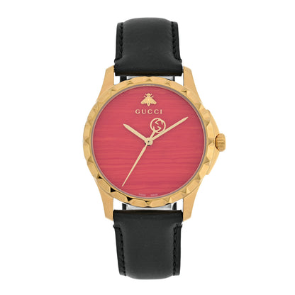 Gucci Stainless Steel Calfskin 38mm G-Timeless Quartz Watch Coral 1 of 4