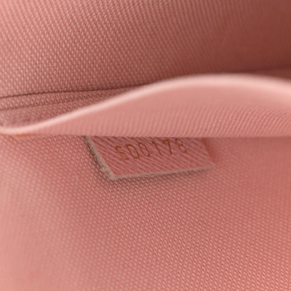 Louis Vuitton Damier Azur Pochette Felicie Chain Wallet Rose Ballerine 8 of 12