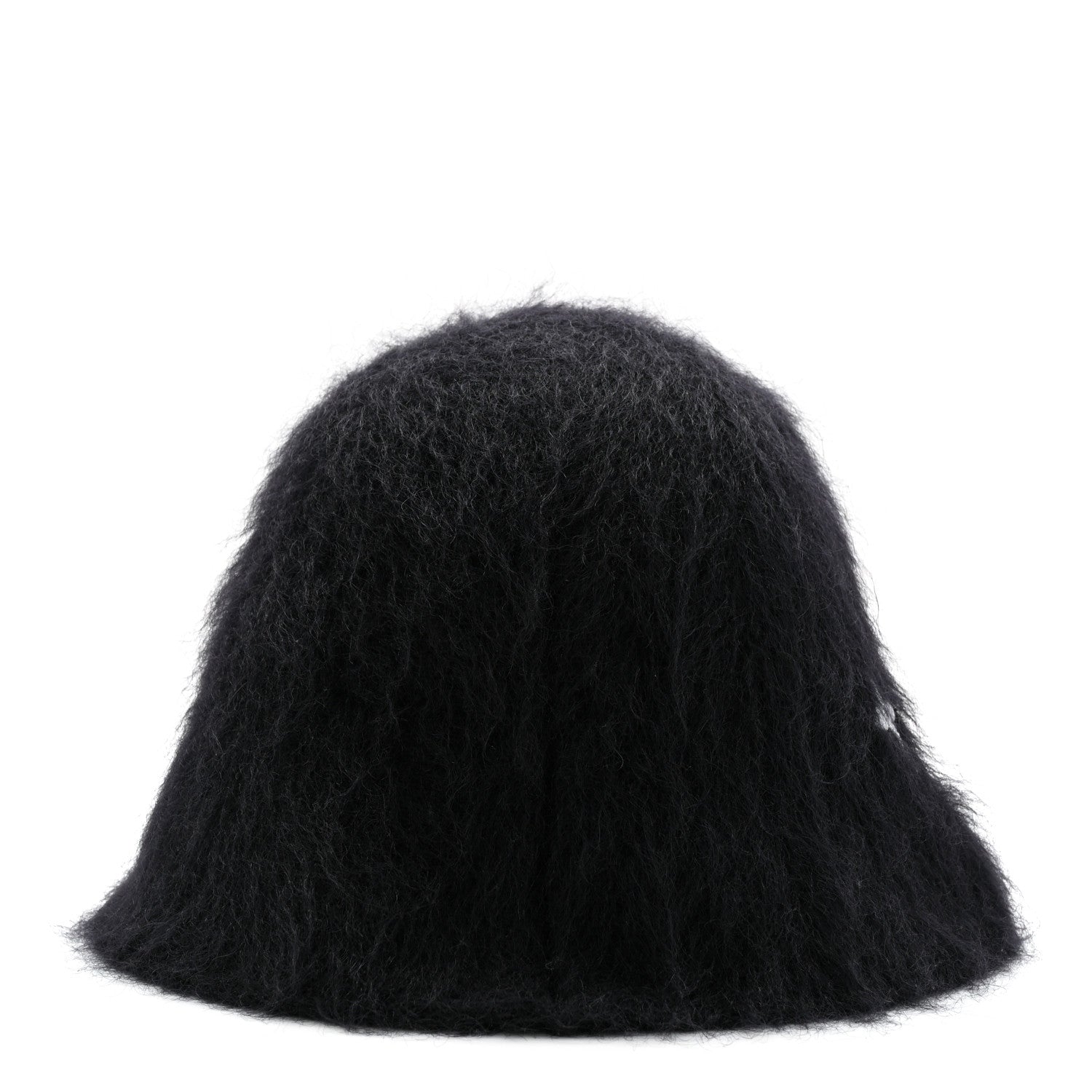 Louis Vuitton Mohair Wool LV Fluffy Hat Black 6 of 9