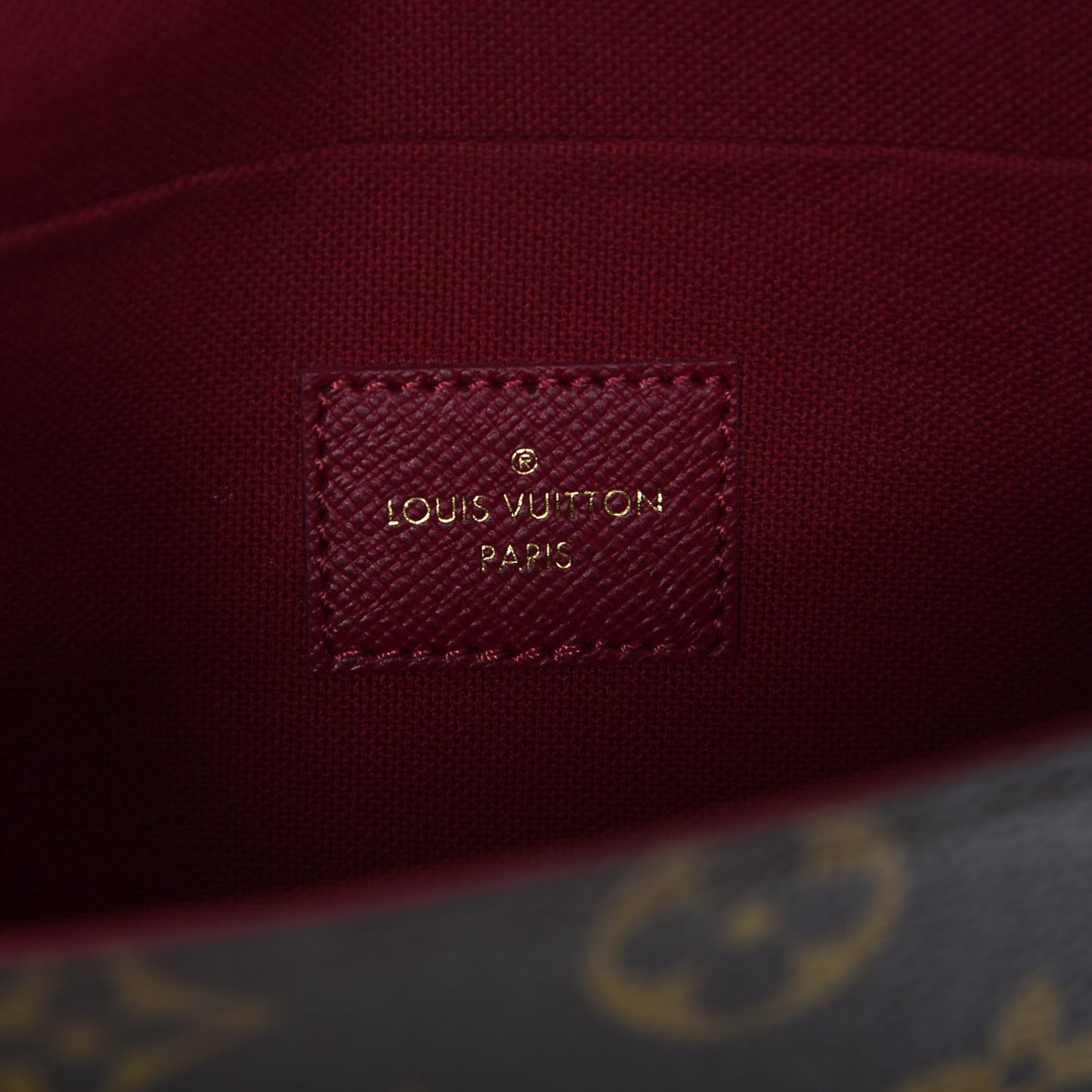 Monogram Pochette Felicie Chain Wallet Fuchsia