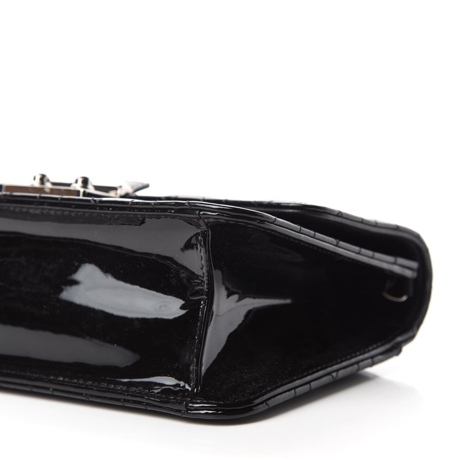 Christian Dior Patent Cannage Miss Dior Promenade Pouch Black 7 of 9