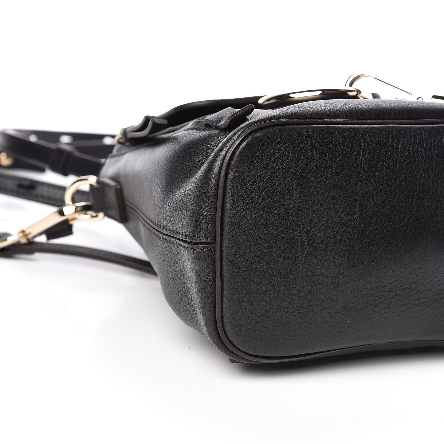 Suede Calfskin Mini Faye Backpack Black
