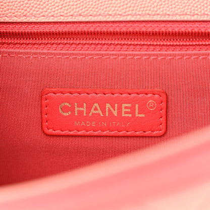Chanel Caviar Quilted Medium Sunset On The Sea Flap Coral 6 of 10